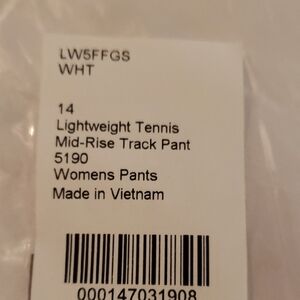 Lululemon Womens White Track Pant
